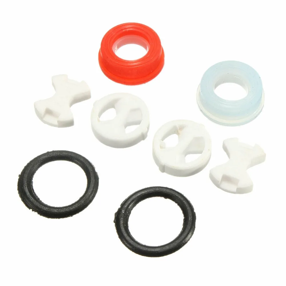 8PCS/Set 1/2" Silicon Washer Insert Replacement Washing Machine Faucet Mouth Angle Valve Ceramic Core Replacement Set