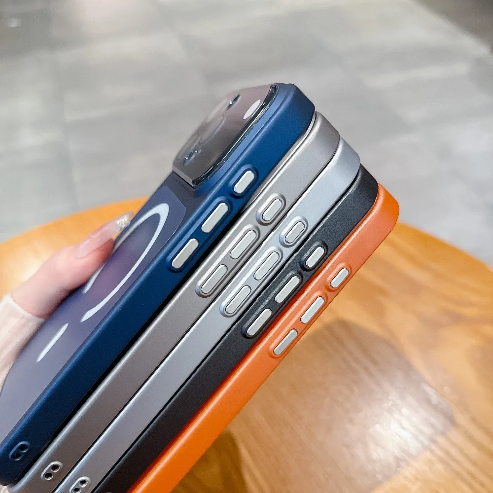 Luxury Nano Glass Magnetic Phone Case with Lens Protection and Wireless Charging Capability