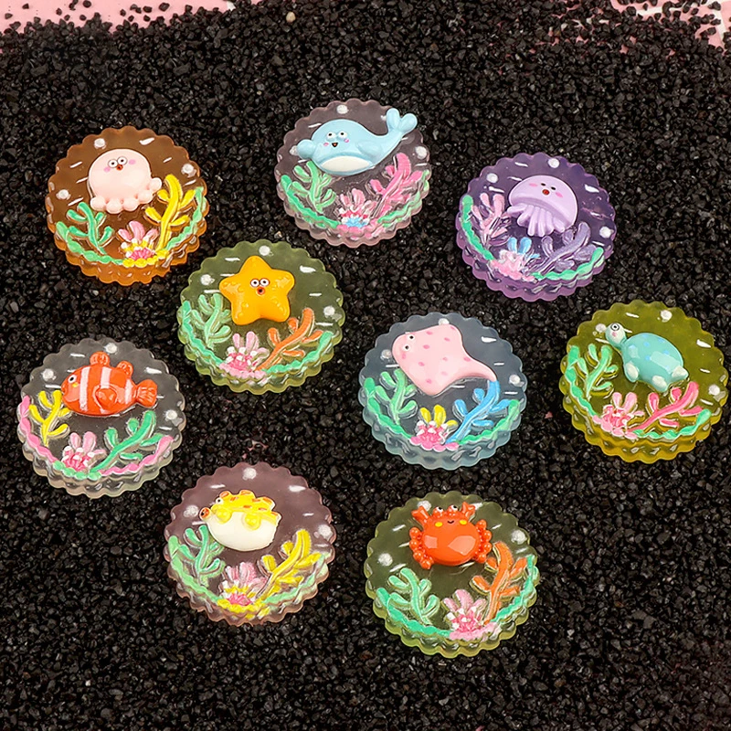 

Ocean Series Resin Accessories Homemade Phone Case Material Package Diy Accessories Crab Octopus Starfish Dolphin