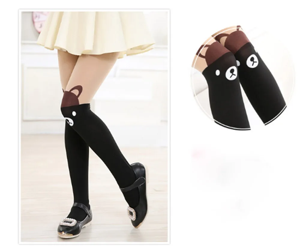 Kids Pantyhose length:72cm Pantyhose Cartoon Piece Socks Siamese Tights For Baby Girls Toddler Kids Age:6-10T,cartoon socks,toddler tights