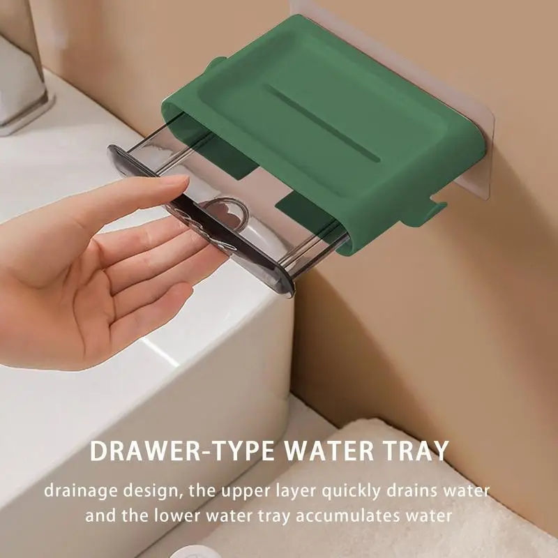 

Держатель для мыла для душа, настенный двухслойный держатель для мыла, губка для мыла, аксессуары для ванной комнаты, мыльница, самостоятельная