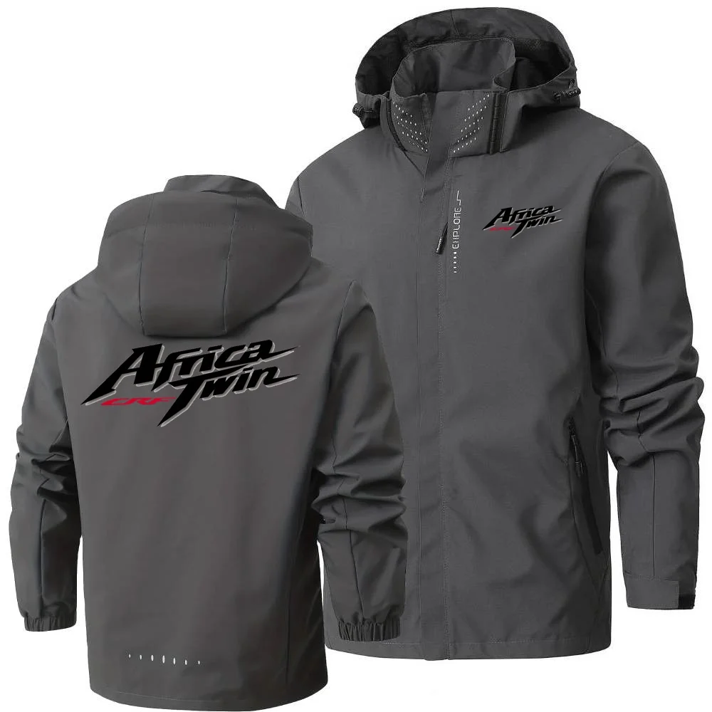 Africa Twin Crf Windproof Waterproof Rain Jacket Hooded Shell Camping Hiking Climbing Outwear Motorcycles Mens Windbreaker Coats 3