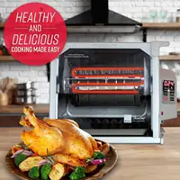 Large Capacity Rotisserie & BBQ Oven Platinum Edition, Digital Controls, Perfect Preset Rotation Speed, Self-Bast 2
