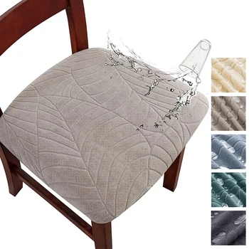 1 pz coprisedile per sedia impermeabile coprisedile jacquard elasticizzato sala da pranzo rimovibile anti-sporco senza schienale protezione per sedia 1