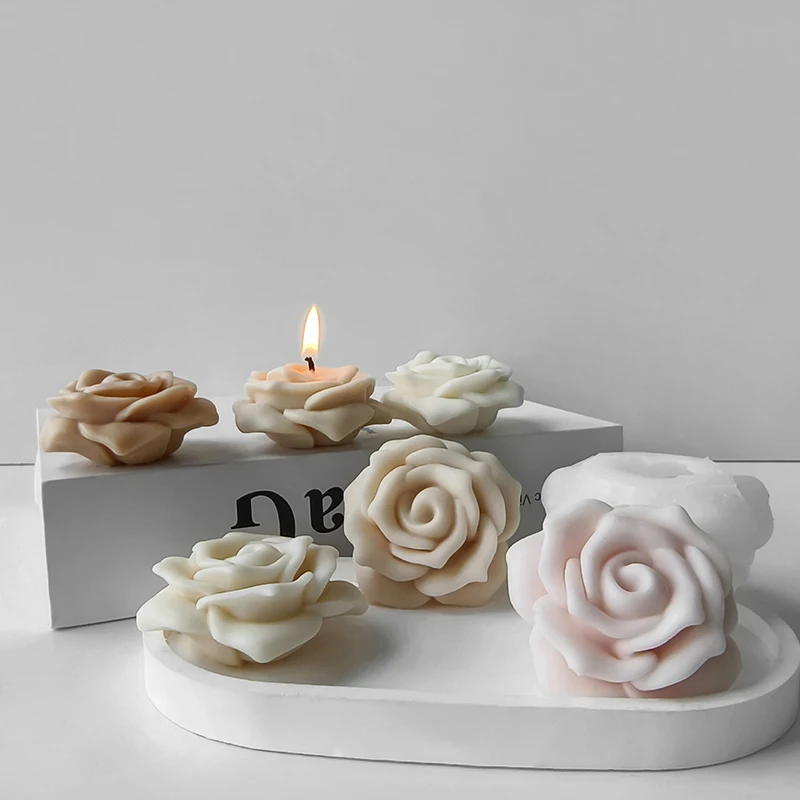 3D Rose Peony Flower Silicone Mold 1pcs DIY Handmade Floral Soap Chocolate Baking Mould For Valentine's Day Decor Gift Molds silicone mold,baking mold,soap molds