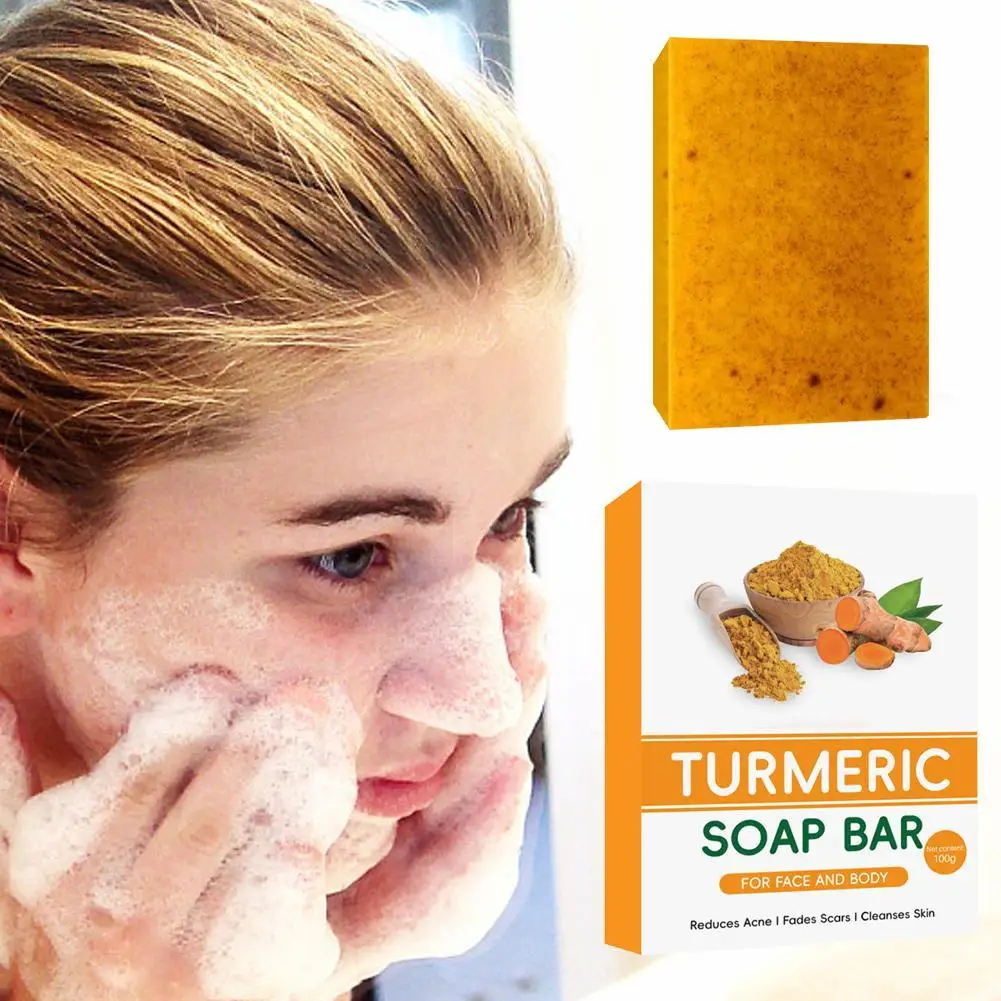 

Turmeric Soap Bar for Acnr Dark Spots Smooth Skin 2024 Kojic Acid Soap with Natural and Organic Ingredients for Body & Face