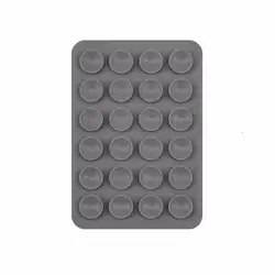 Silicone Suction Cup Wall Mount and Phone Holder (Gray)