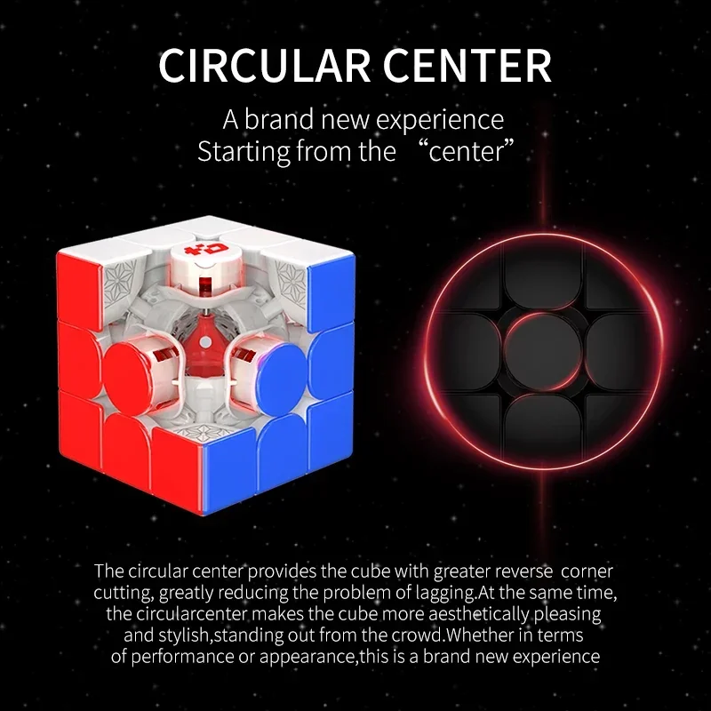 [CubeFun]FanXin Light 3x3 Maglev Magnetic Magic Cube UV HuDong Cube Stickerless Educational Birthday Toys Gifts 2
