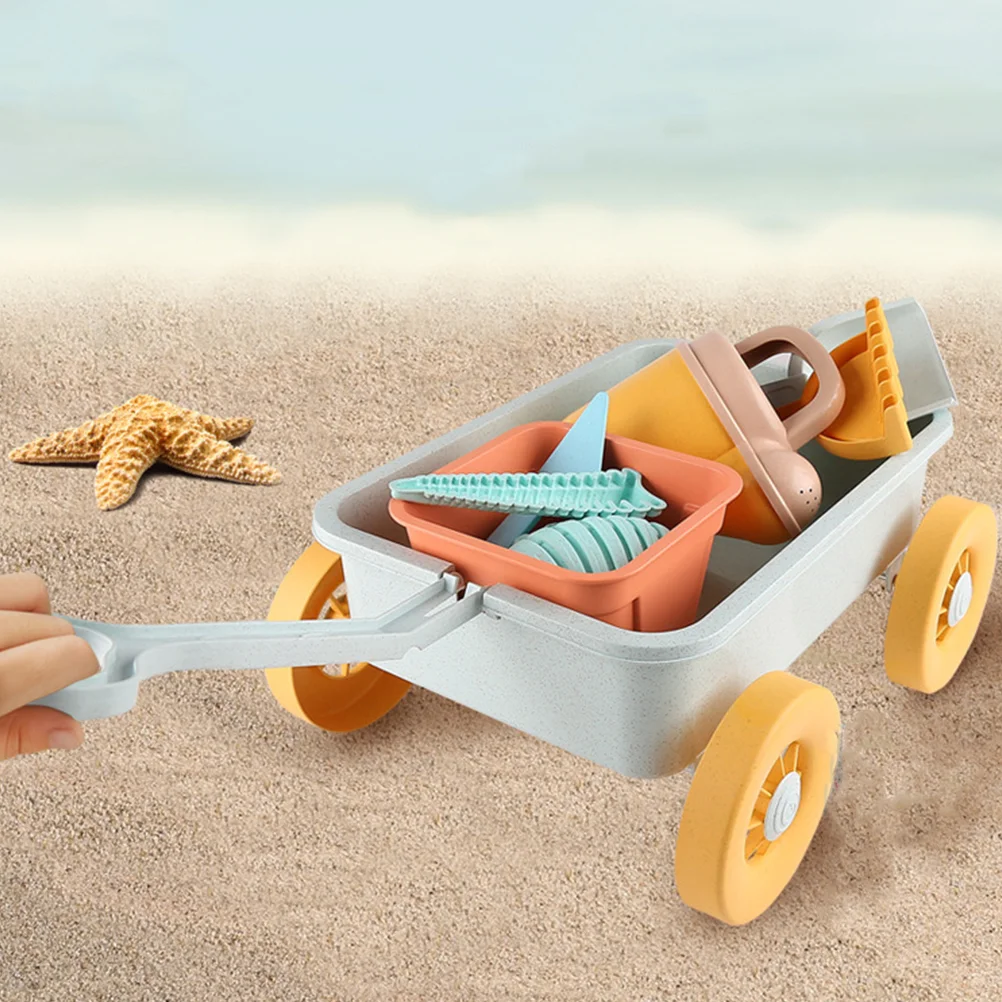 

Pull Car Toy Cars Toys Kids Beach Sand Digging Trolley Set Pretend Play Toddler Plastic Cartoon