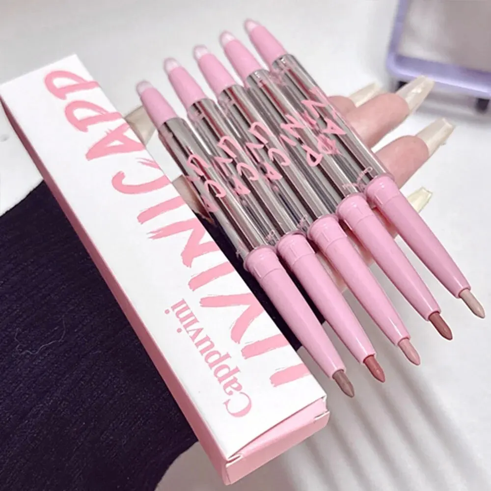 Nude Lip Liner with Lip Brush Korean Style Makeup Long Last Velvet Matte Lipstick