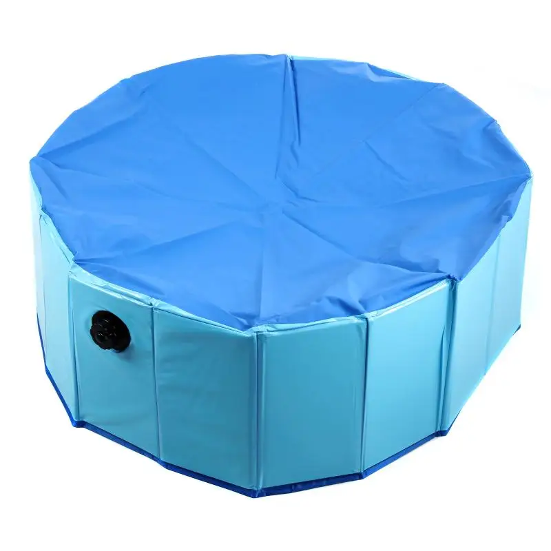 Piscina plegable de plástico duro para niños, 70.8 x 12 pulgadas, piscina  portátil de PVC para perros, para interiores y exteriores, bañera plegable