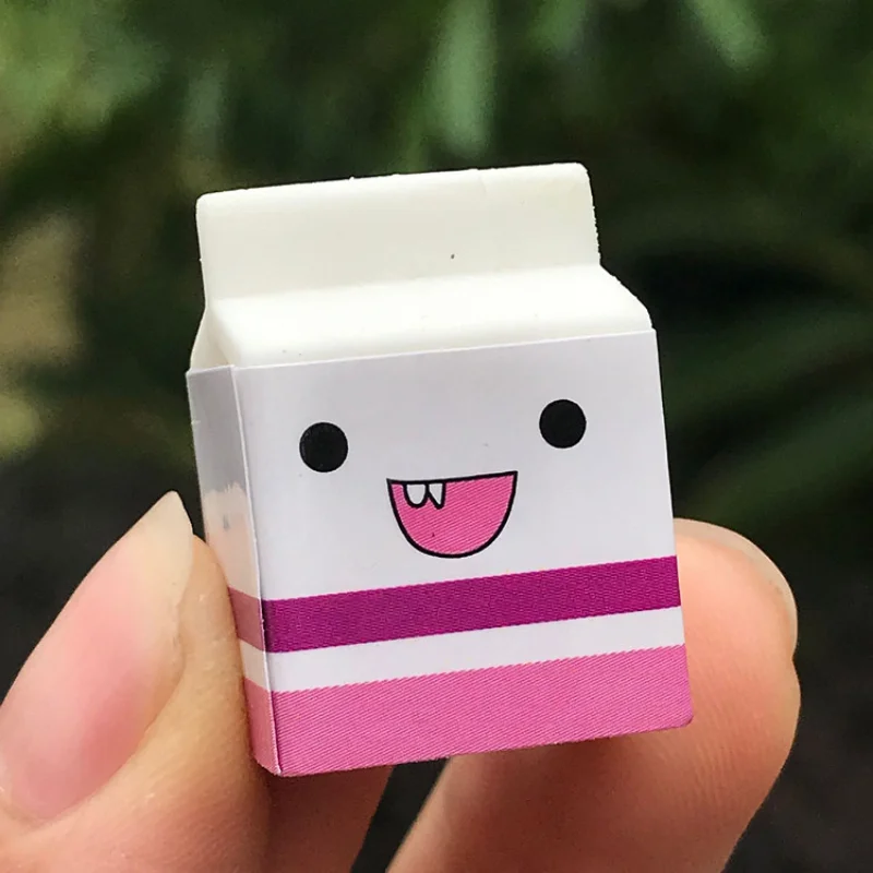 Biscuit Eraser 6pcs/pack Kawaii Cartoon Boxed Milk Cute Stationery School Girl Student Supplies Party Material