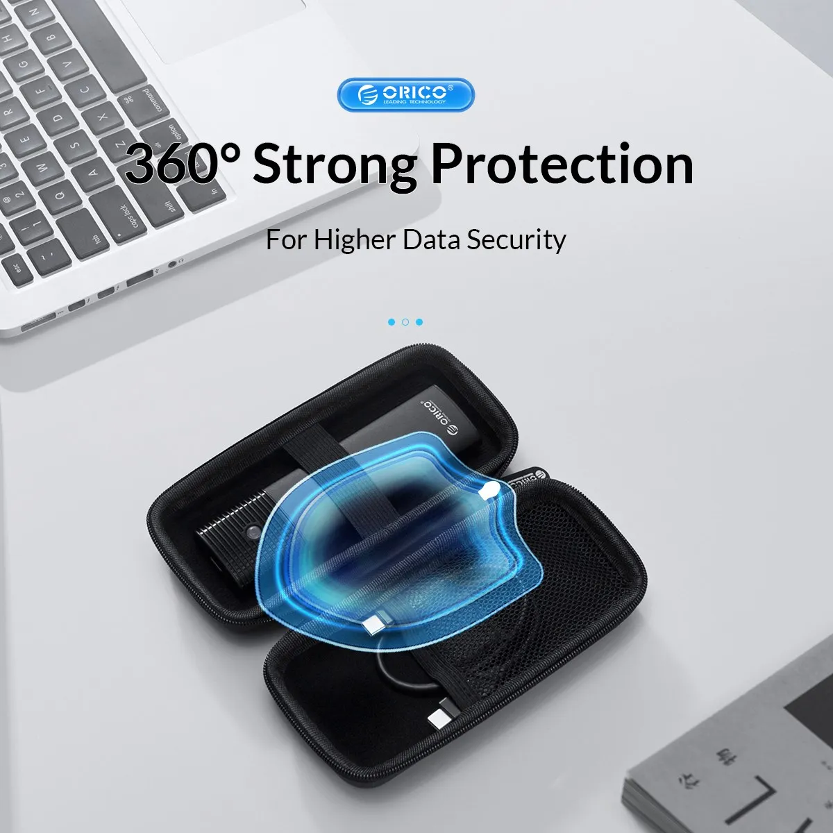 Hard Disk Case Protection Bolsa Grande Capacidade Cabo Usb u Disk Bolsas de Armazenamento Coloridos Case Externo M.2 Ssd Orico-m.2 - Imagem 2
