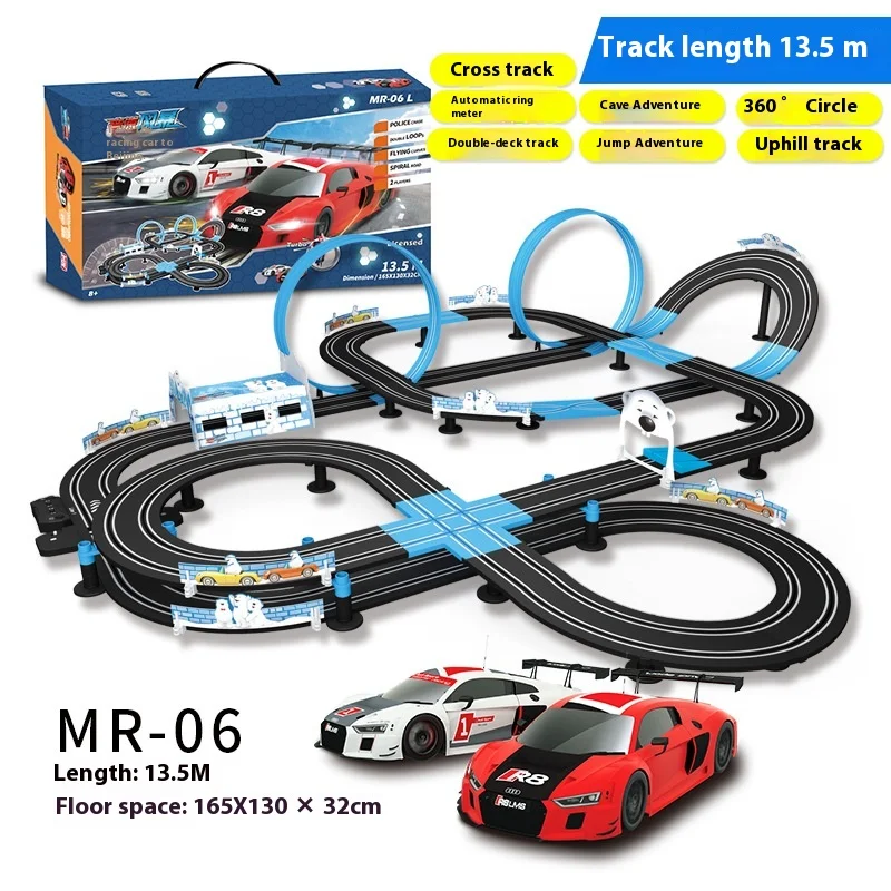 Railway Track Toy Car Double Remote Control Car Racing Track Toy