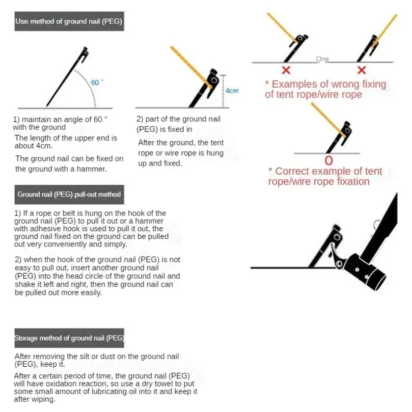 Aluminum Tent Stakes for Camping and Hiking