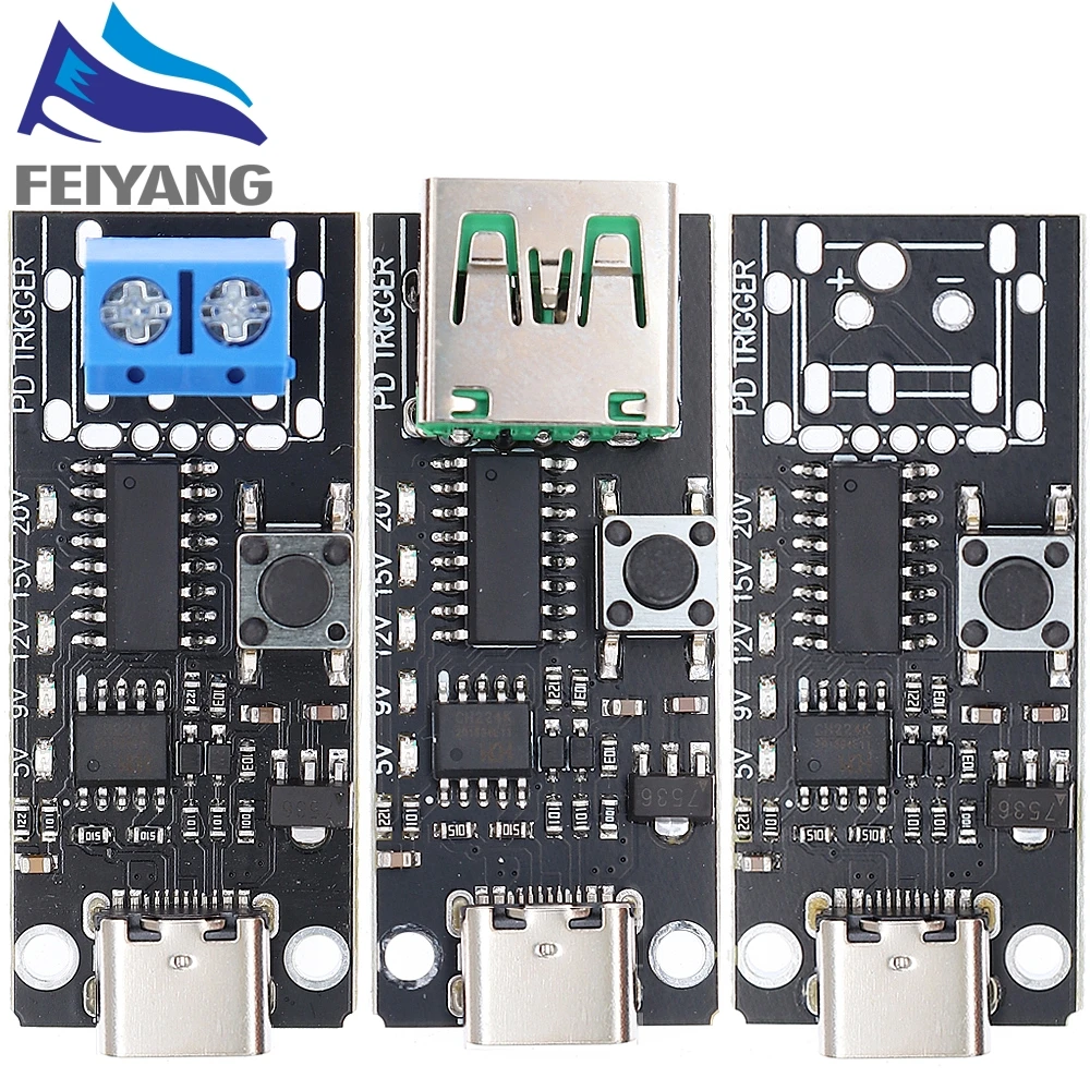 100W High-Speed USB-C Fast Charge Trigger Board with PD/QC Technology