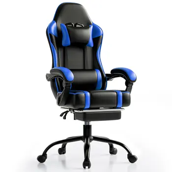 Gaming Chair, Computer Chair with Footrest and Lumbar Support, Ergonomic Video Game Chair with Headrest, Height Adjustable