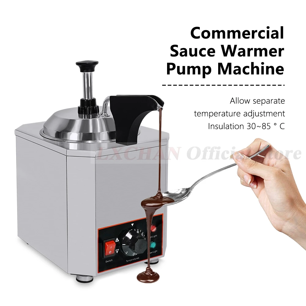 

LXCHAN Sauce Warmer Chocolate/ Cheese Dispenser Sauce Pump Machine 2L Cylinder Stainless Steel 30~85°C use Express Delivery
