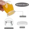 4oz Clear Glass Jars With PE Lids,Glass Yogurt Container,Glass Pudding Jars Yogurt Jars for Milk,Jams,Jelly,Mousse,Honey 2