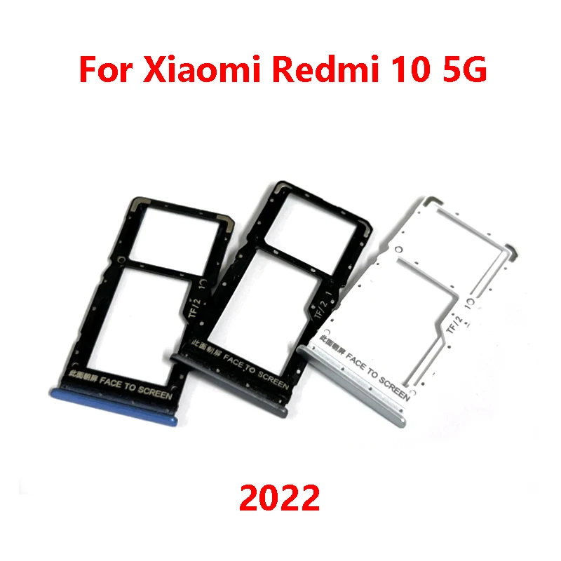 10PCS NEW For Xiaomi Redmi 10 10A 10C FHD Prime 5G Sim Card Slot Tray Holder Sim Card Reader Socket