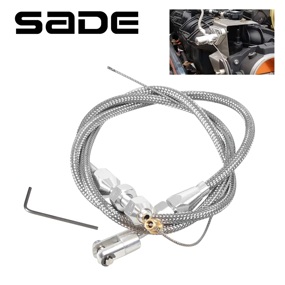 High Quality Stainless Steel Braided Throttle Cable Kit for 97 07