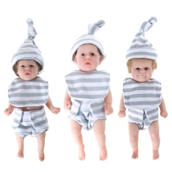 6in Novelty Toy Realistic Infant  with Delicate Dress Suitable for Newborn Babies Naping Supplies Washable for Doll Dropshipping