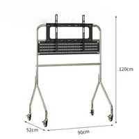 Nordic Stainless Steel Mobile TV Cart Stand Multifunctional Luxury With Storage For 32-75 Inch TVs Home Theater Bedroom Hotel 3