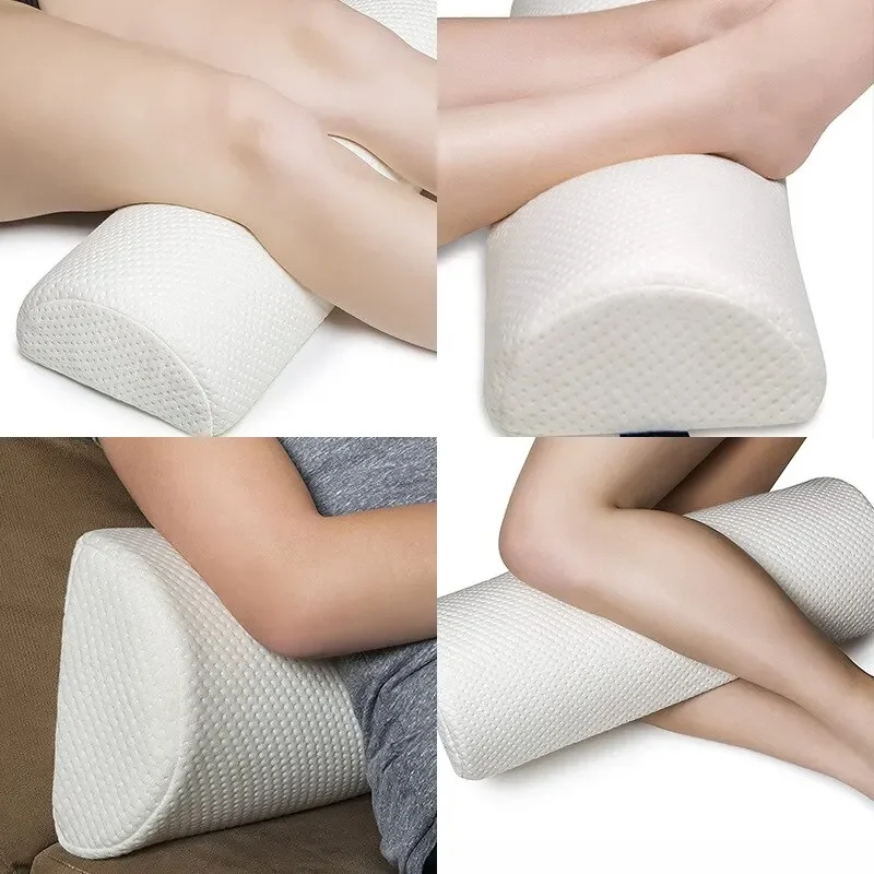 Back and Head Memory Foam Cotton Comfort Bolster Pillow for LegsCover Lumbar Support Pillow for Semi Roll Pillow