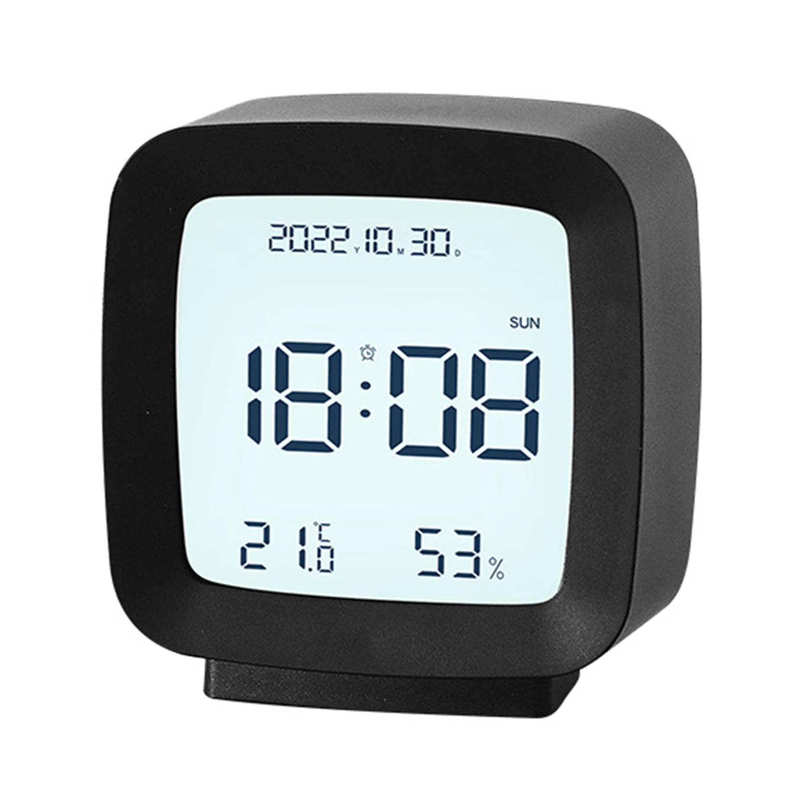 

Multifunctional Digital Alarm Clock With Voice Control Humidity And Temperature Display LED Electronic Time Display Clock