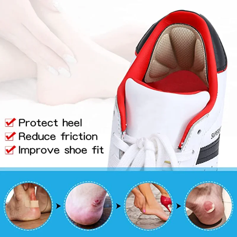Shoe Insoles Shoe Heel Pads Self-Adhesive Heel Insoles for Sport Running Shoes Adjustable Heel Liner Grips Protector Sticker Pain Relief Patch Foot Care Pad