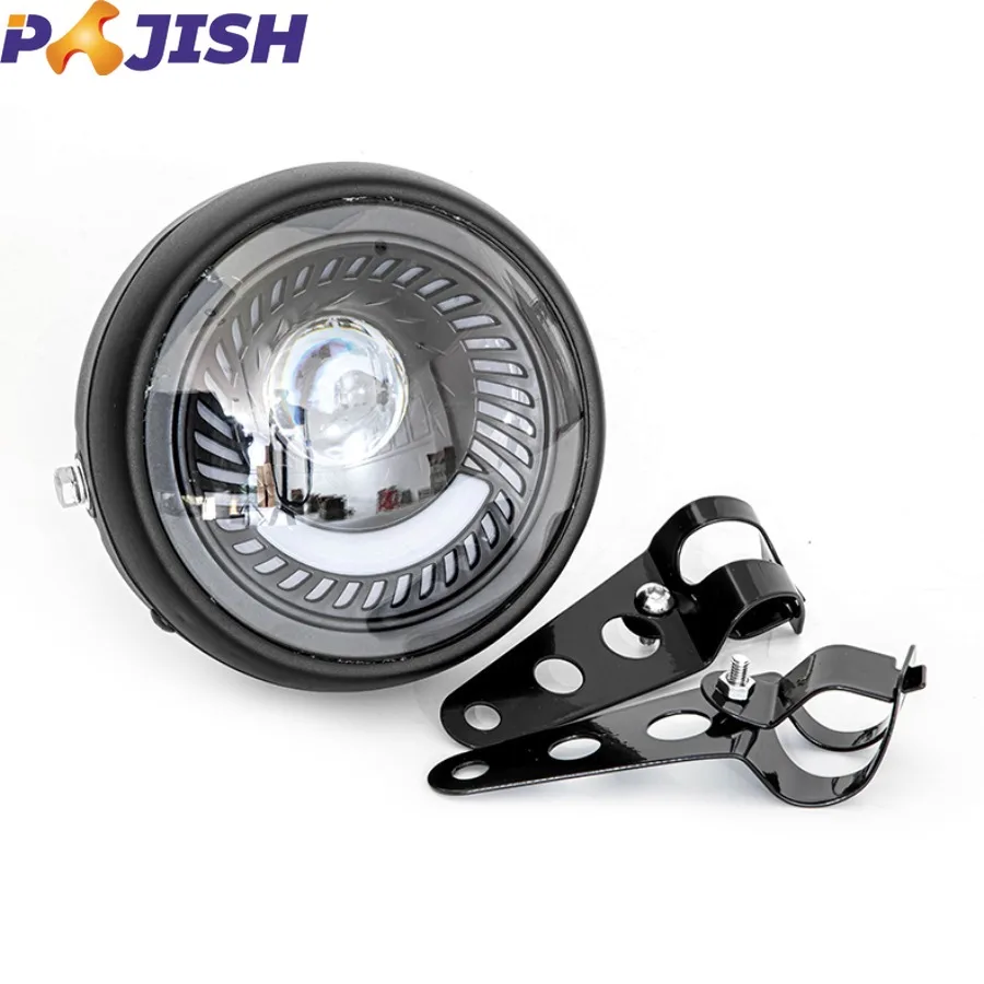 

Vintage Round Shape LED Headlamp Motorcycle 6.5 Headlight Motorcycle Modification Accessories Universal Purpose 6500k 26W+12V