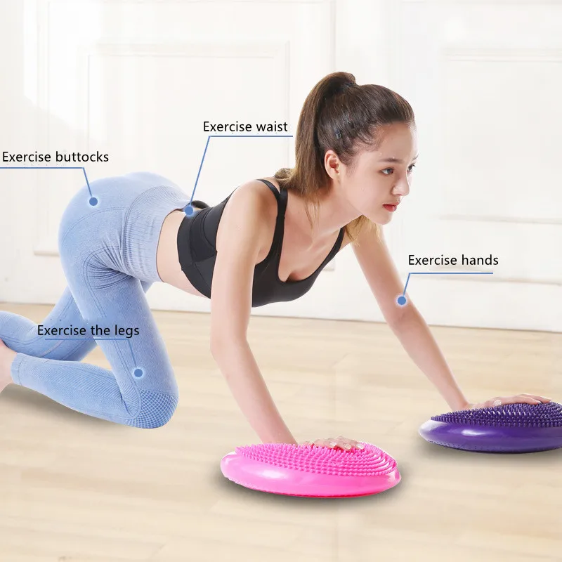 Yoga Balance Mat Fitness Inflatable Body Balance Pad Yoga Sports Workout Gym Mats Waist Legs Arms Core Training Massage Cushion