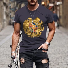 

2022 Summer New 3d Printed Homme Top Retro Style Fashion O-neck Tshirt for Man Oversizednational Flag Compass Men Short-sleeved