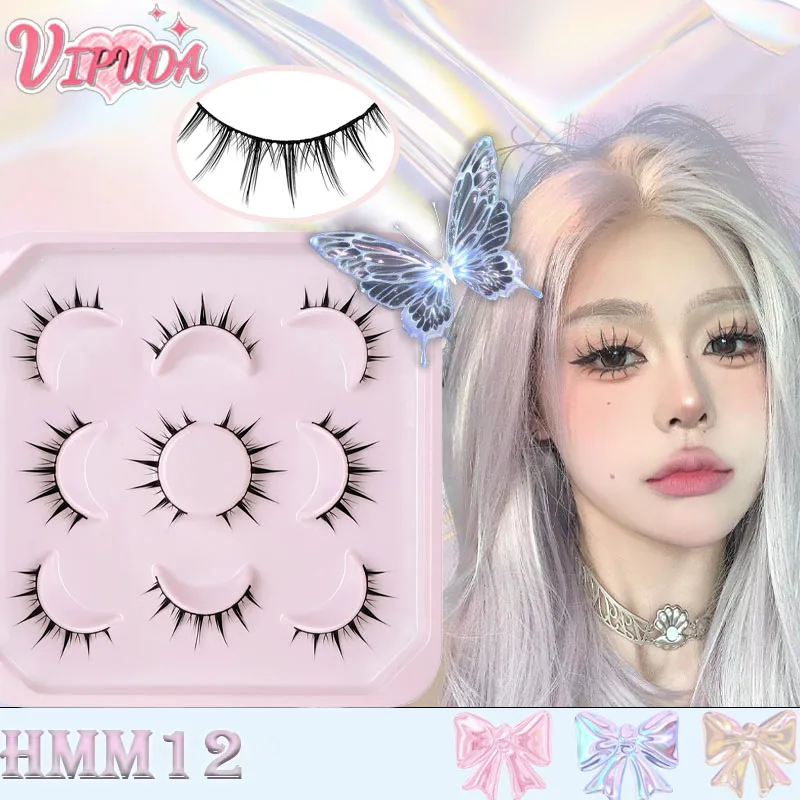 

VIPUDA 10pairson Sandwich False Eyelashes Bundle Natural Hair False 8D Eyelashes Lashes Natural High Quality Free Shipping