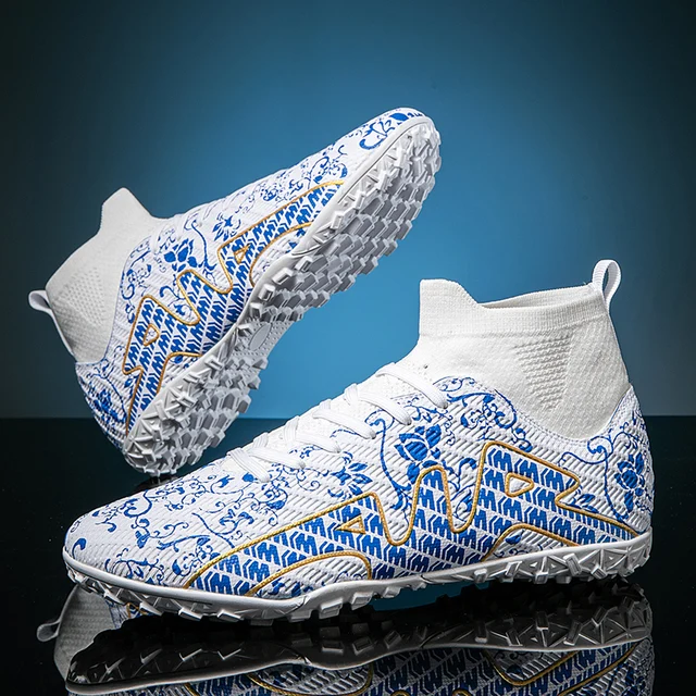 Pantofi de fotbal pentru bărbați, gleznă înaltă, confortabili, antrenament, ghete de fotbal profesionale, ultralejere, antiderapante, respirabile, noi_voghion.com