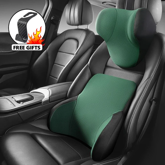 Universal Car Lumbar Support Headrest Neck Pillow Support Soft Neck Pillows  Cushion Car Breathable Memory Foam Pillow Back - AliExpress