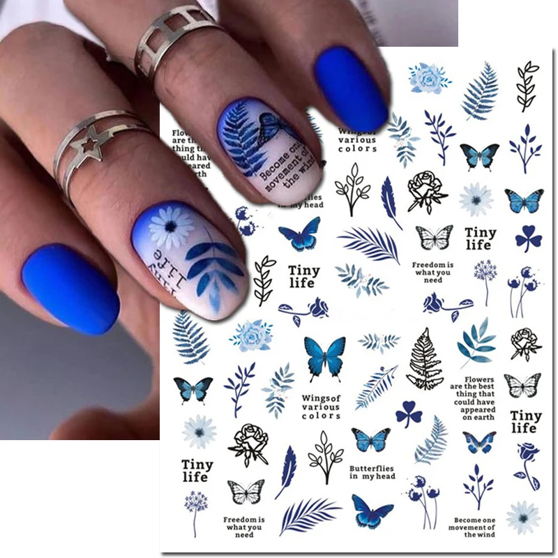 3d Tropical Coconut Trees Palm Leaves Nail Art Stickers Adhesive Sliders Decals For Nails Decorations Manicures Accessories