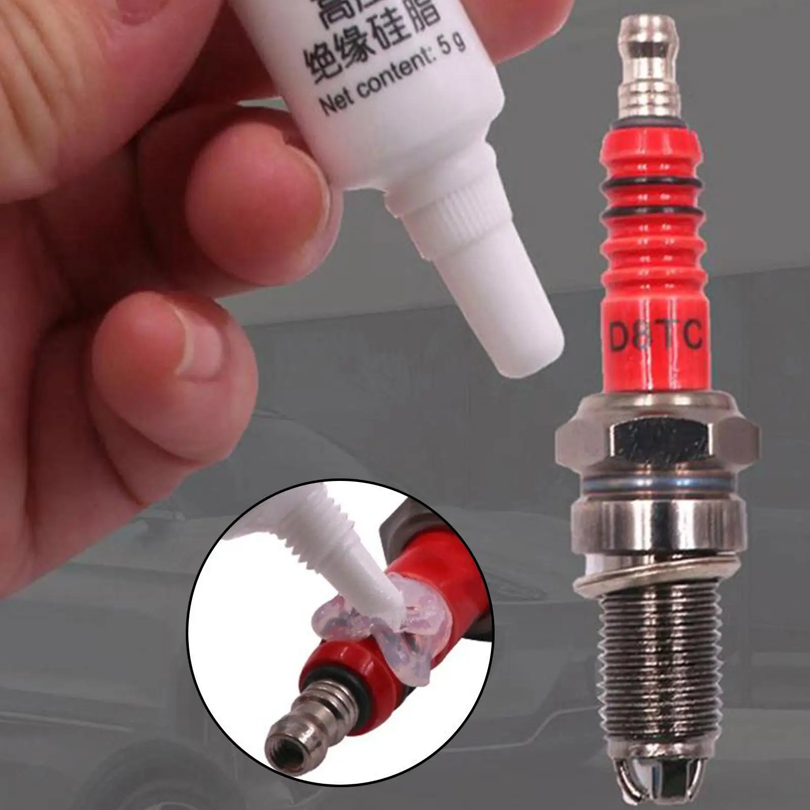 Car Spark Plug Insulating Grease 1/23pcs High Voltage Ignition Coil Silicone Grease Temperature Corrosion Resistance