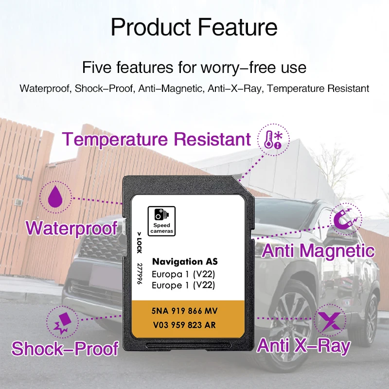 memory card UK Europa SD Card 32GB Navigation GPS Map Version 2025 Newest 5NA 919 866 MV for VW Tiguan AS V22