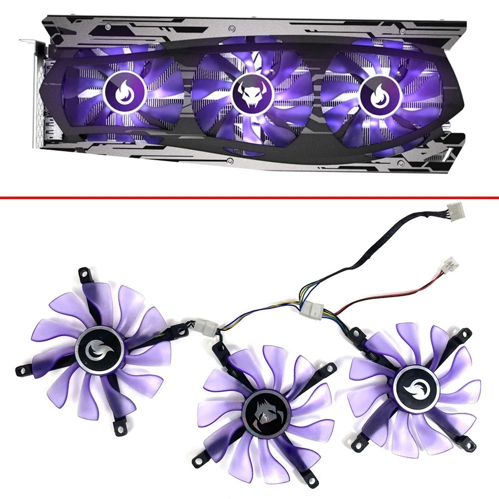 3 Pz 85Mm 4Pin Ventola Di Raffreddamento Rtx3060 Ti Rx6700Xt Gpu Ventola Per Yeston Geforce Rtx 3060 Rtx 3060 Ti Rx6700Xt Ventola Della Scheda Video