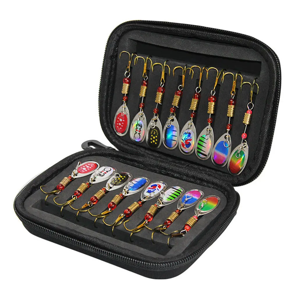 16pcs Metal Spoon Spinner Trout Fishing Lure Set Wobblers Fishing Spoons Bait Crankbaits for Pike Crochet Kit Artificial Baits