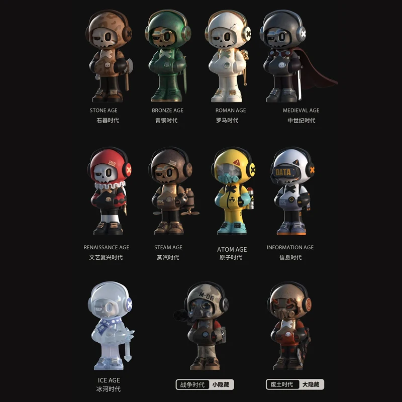 MR.BONE MINI 2 シリーズ フィギュア セット Mr.bone Mini 2 Generation Times Travel Series Blind Box Mini