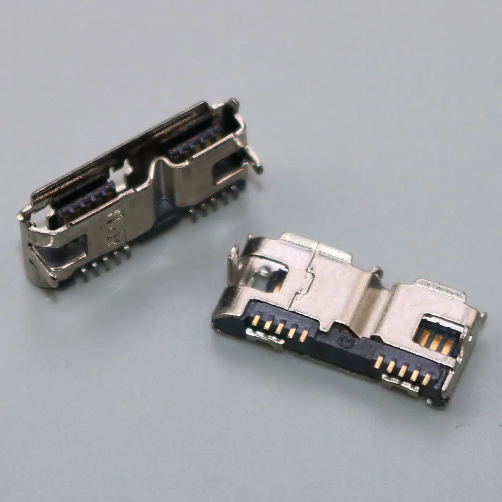 1-50PCS Micro USB 3,0 B Typ DIP Buchse DIP2 10pin USB Stecker für Mobile Festplatte sticks Daten Interface