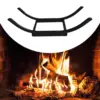 Firewood Rack for Fireplace Storage Black Logs Stand Stacker Holder Indoor 3