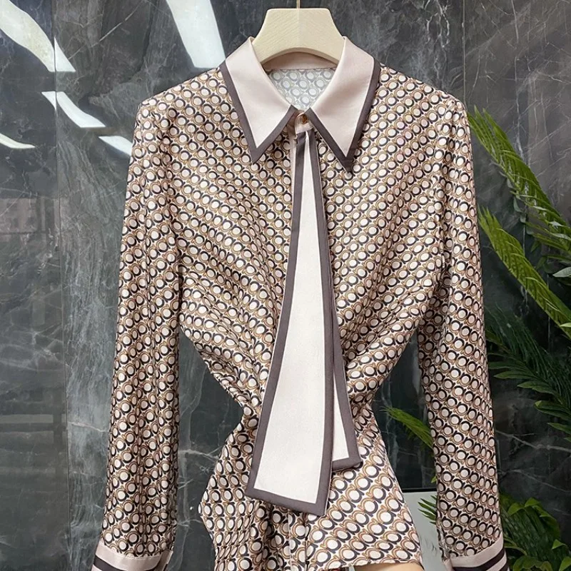 

Shirt Long Sleeve New 2023 Fashion Print Top Women Camisas De Mujer Tops Blouse Women