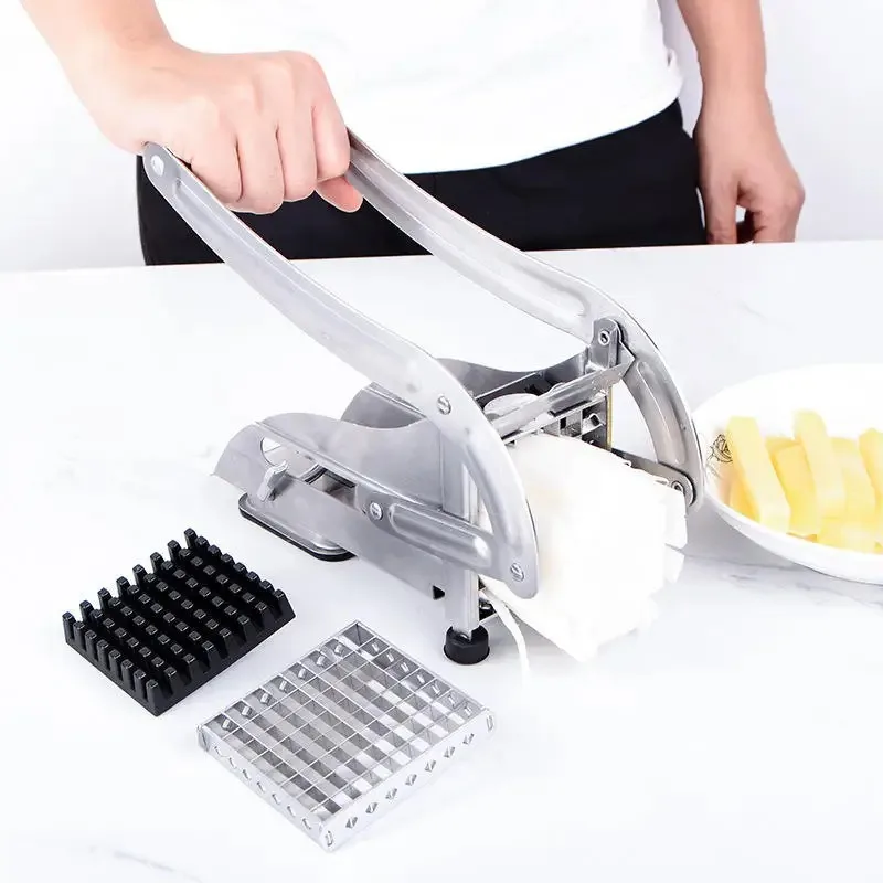 Stainless Steel Potato Cutter Manual Vegetable Cutter Potato Chips Maker French Fries Machine Slicer Kitchen Tools vegetable slicer french fry cutter