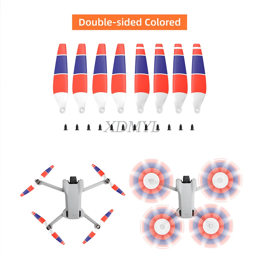 Hélices rouge-blanc pour drone, assortiment de 8 pièces pour quadcopter.