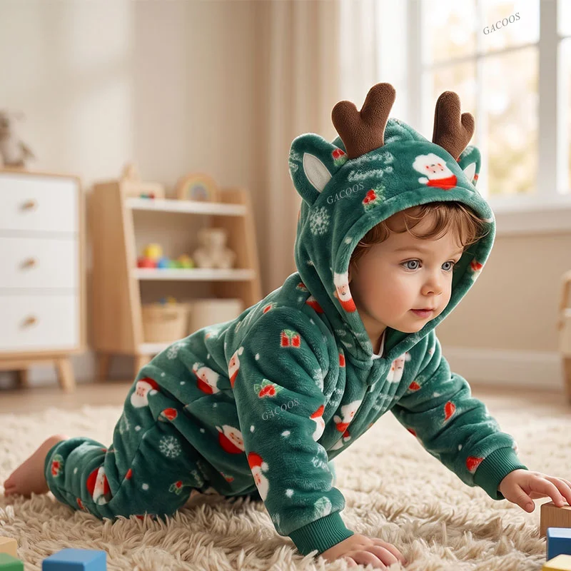 Cartoon Flannel Baby Rompers Unicorn Rabbit Dinosaur Pajamas Cotton Baby Boy Girls Animal Costume Baby Jumpsuit Kigurumi Outfits 3