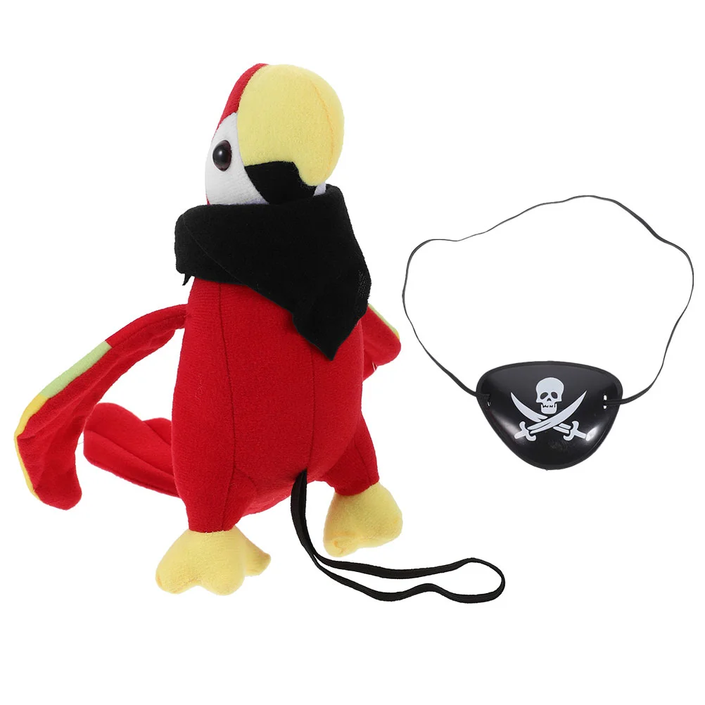 

1 set of Pirate Parrot Cartoon Parrot For Shoulder Halloween Cosplay Parrot Stuffed Toy