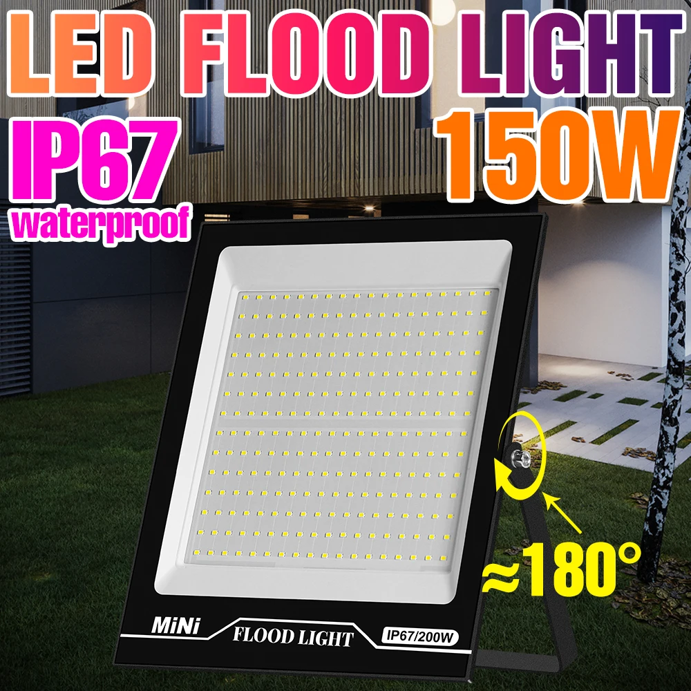 220V LED Reflector Floodlight Outdoor Waterproof Spotlight Garden Street Lights LED Exterior Wall Lamp Projectors Flood Light